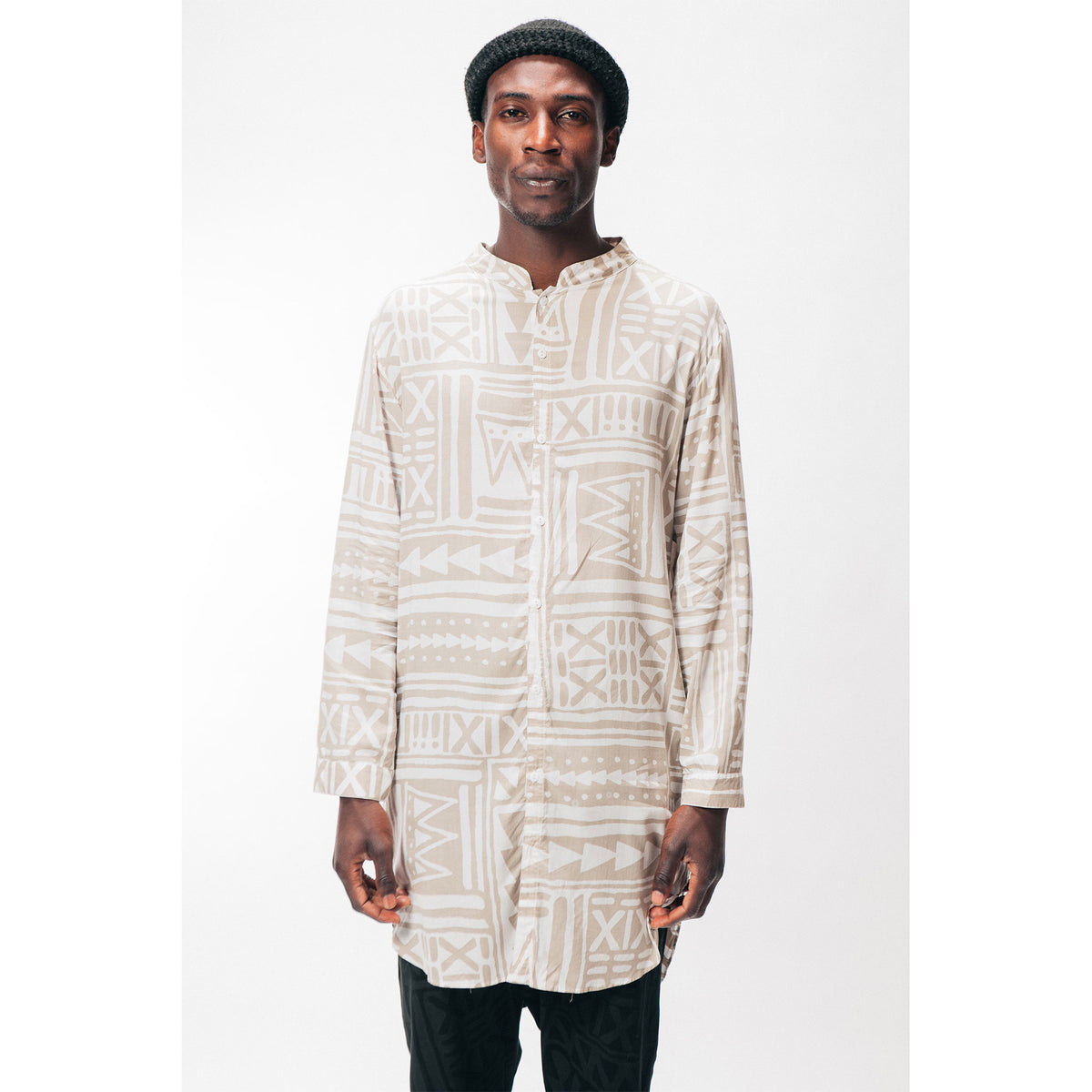Mens-Button-Up-Tunic-X-TRiBE-