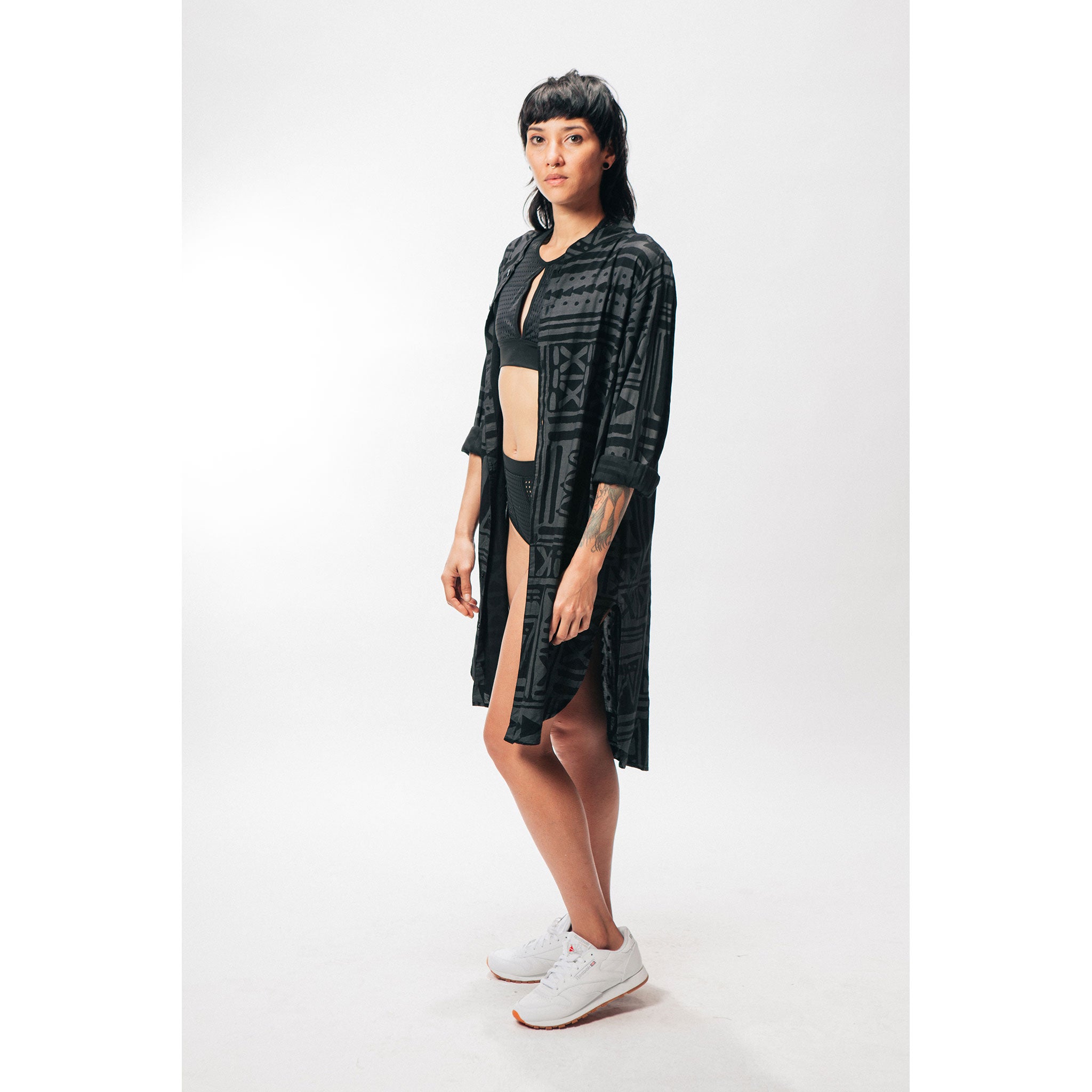 BUTTON UP TUNIC [X-TRiBE] | PEACE FITS