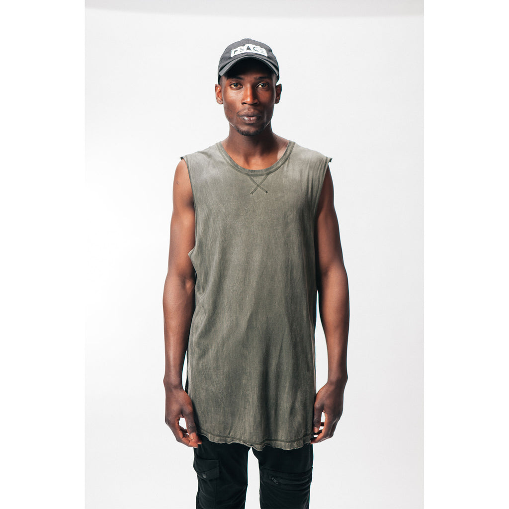 MUSCLE TEE [Oil Wash] - PEACE FITS